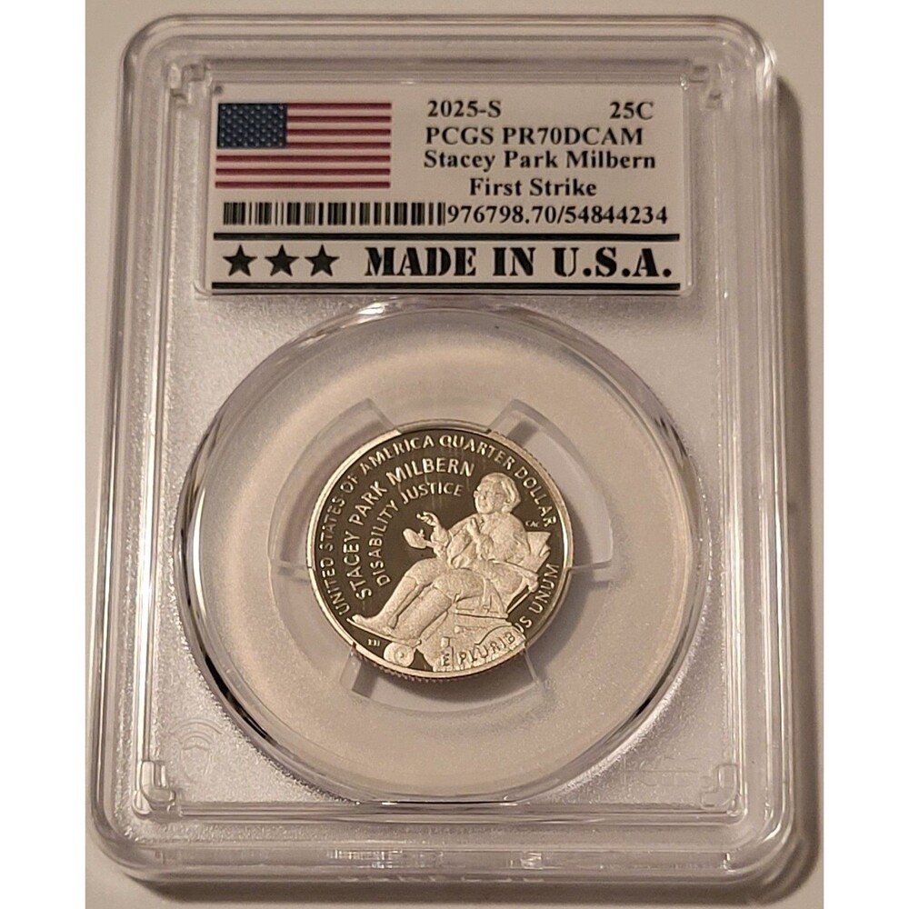 2025 S Clad Stacey Park Milbern Quarter PR70 DCAM PCGS FS Made in USA Label